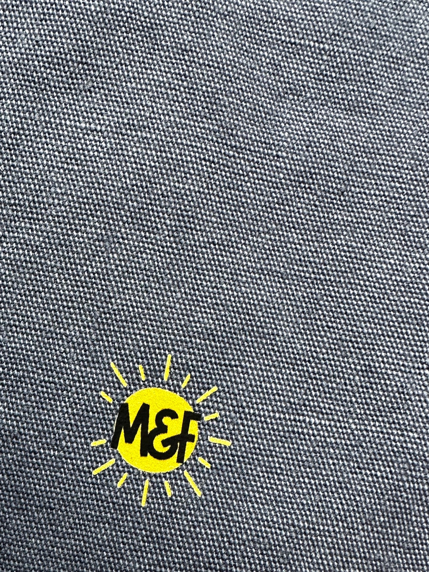 Denim wash tote - Better Late than Never (lime) small print error