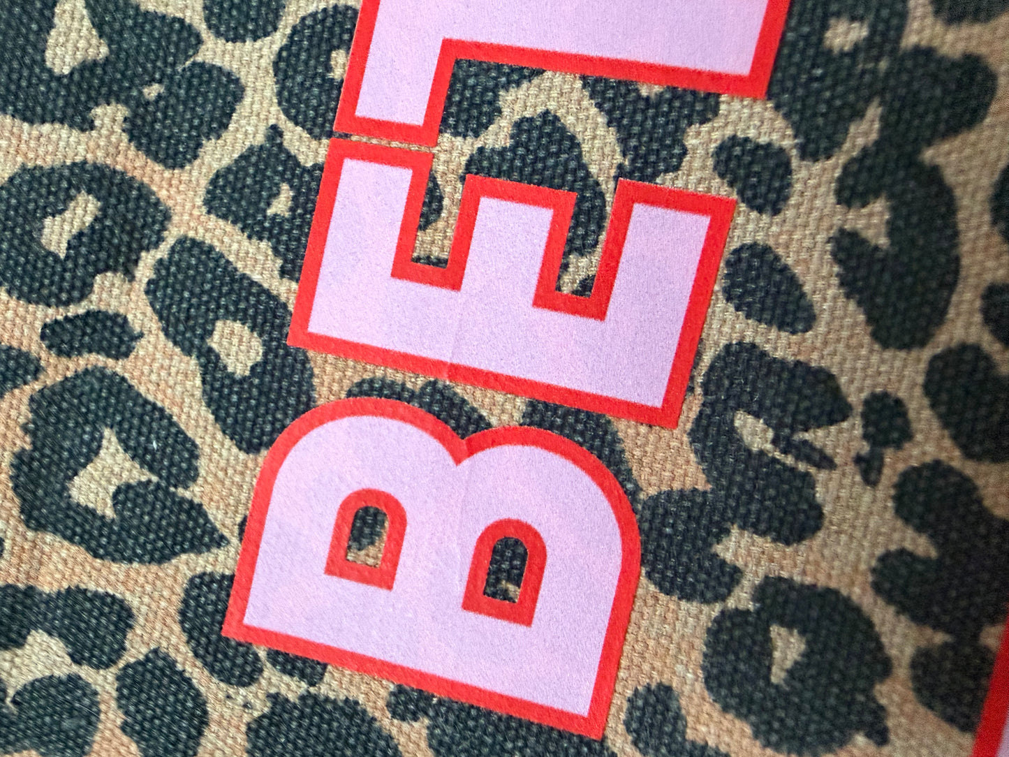 Funky Leopard Tote - Better Late than Never (small print error)