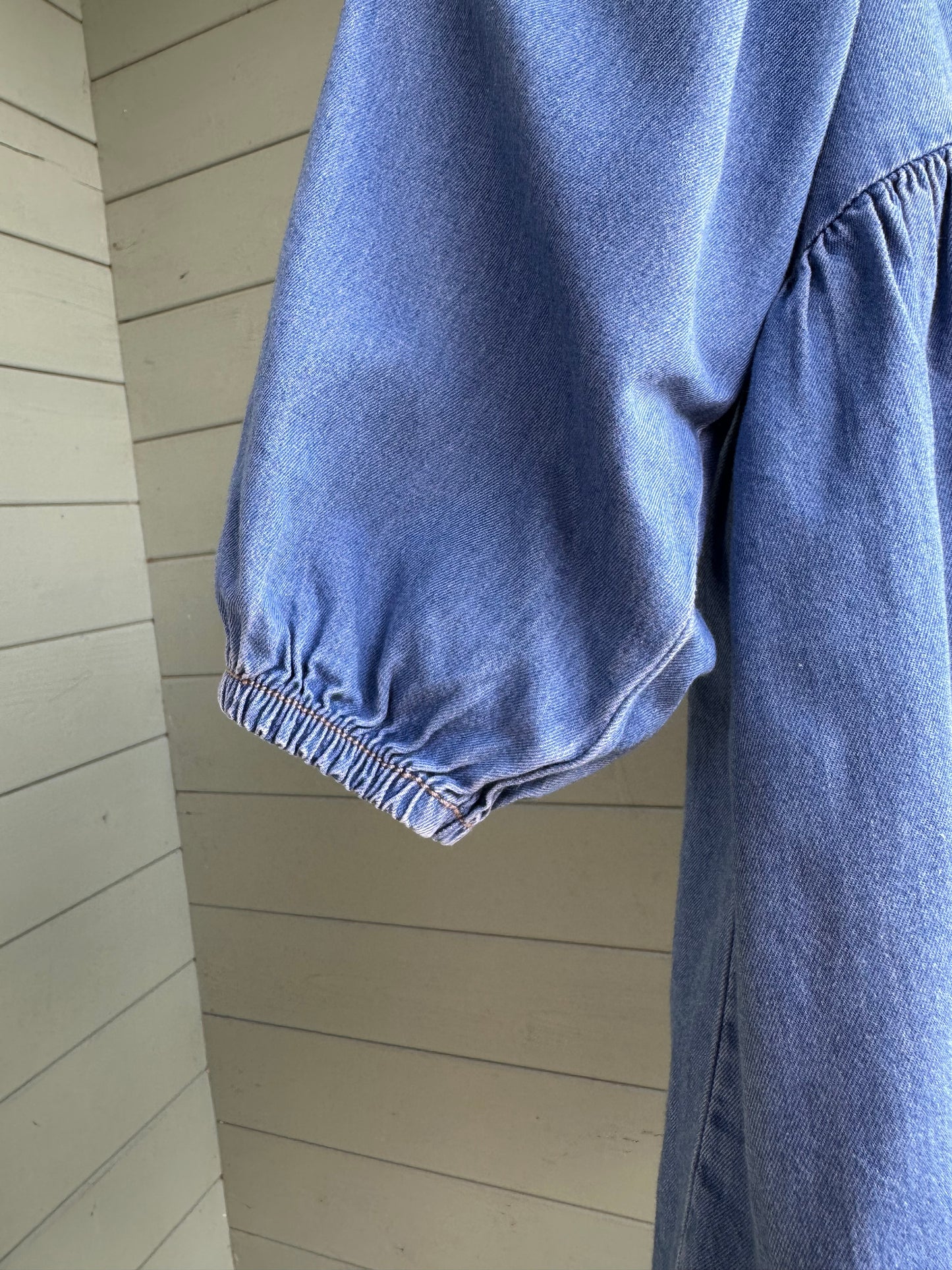 Puff Sleeve Button Dress