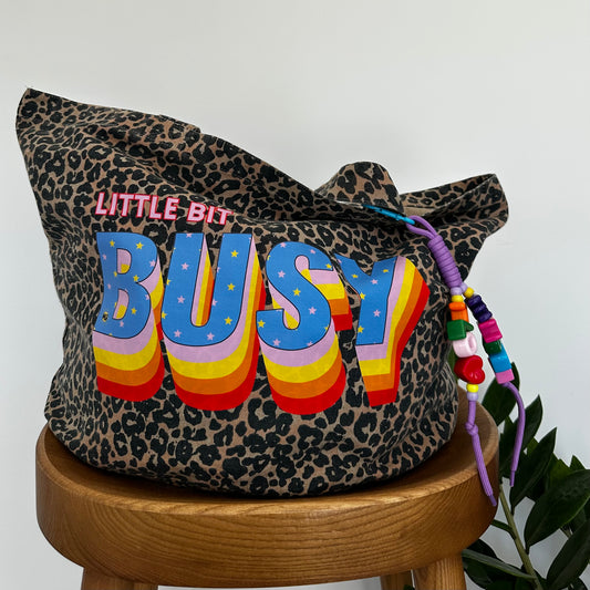 Funky Leopard Cotton Tote Bag