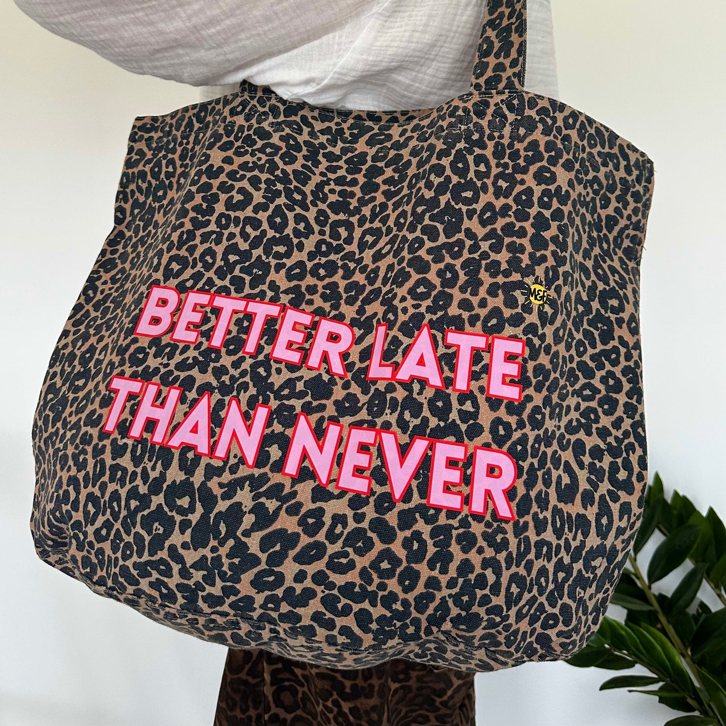 Funky Leopard Cotton Tote Bag