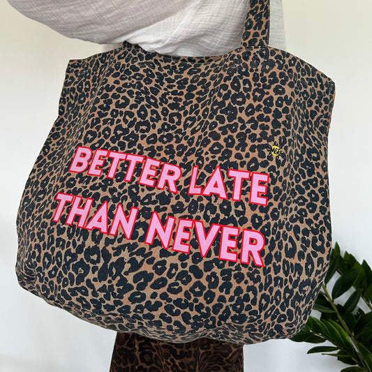 Funky Leopard Cotton Tote Bag