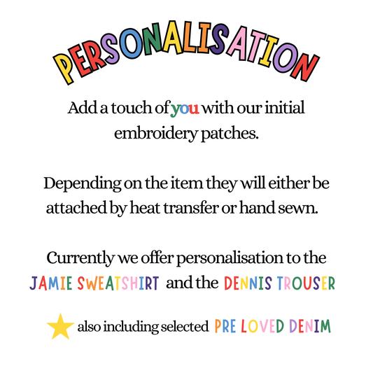 Personalisation - Initial Embroidery Patches