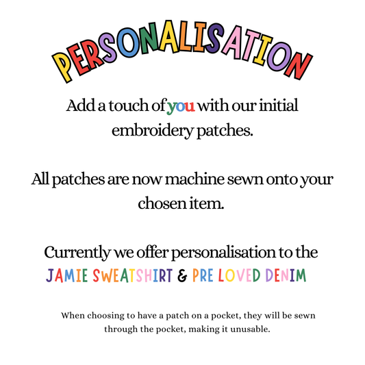 Personalisation - Initial Embroidery Patches