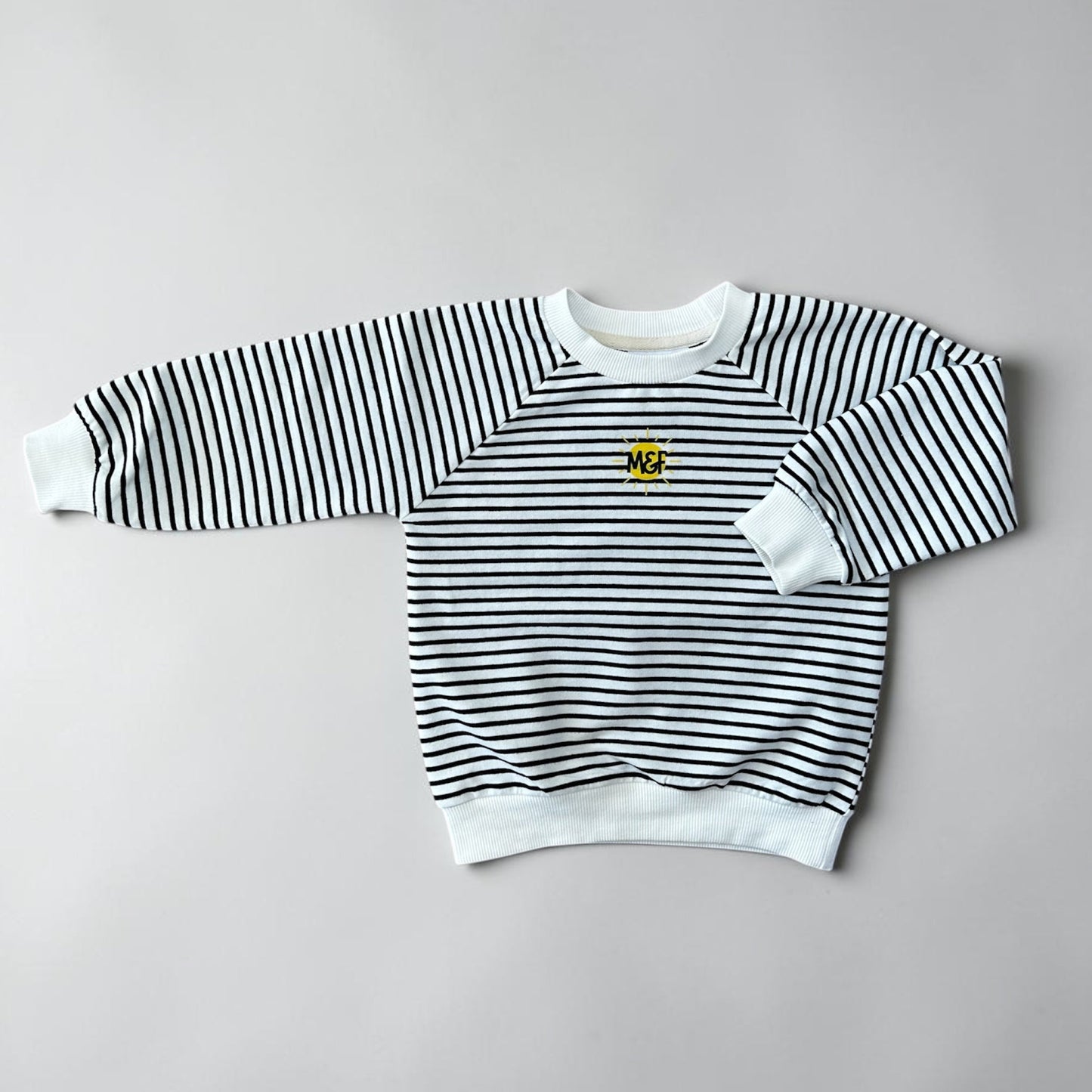All Season Organic Striped Crew Sweater