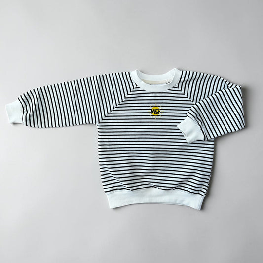 All Season Organic Striped Crew Sweater